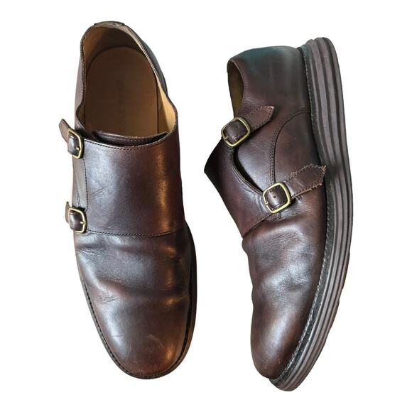 Cole Haan LunarGrand Double Monk shoes brown size 11 - Picture 6 of 12